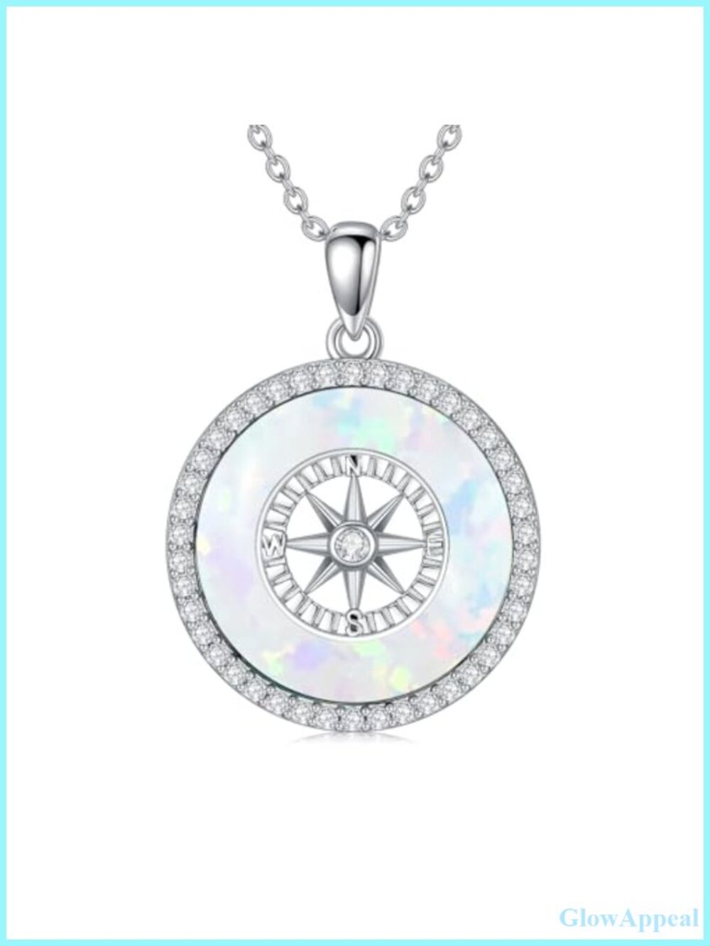 925 Sterling Silver Compass Pendant Necklace Adjustable Graduation Jewelry Gift